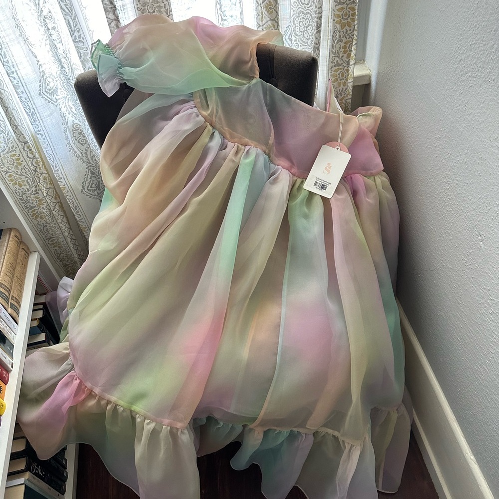Selkie Rainbow French Puff dress